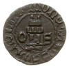 Ks. oświęcimskie, Wacław I i Jan IV 1433/4- 1457, halerz m. Oświęcimia 1445-1453, Aw: Wieża, po bo..