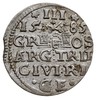 trojak 1585, Ryga, mała głowa króla, Iger R.85.1.k (R), Gerbaszewski 18