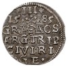 trojak 1585, Ryga, mała głowa króla, Iger R.85.1.i (R), awers Gerbaszewski 30 rewers Gerbaszewski ..