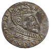 trojak 1590, Ryga, rzadka odmiana z dużą głową króla, Iger R.90.2.c (R2), Gerbaszewski 16, mennicz..