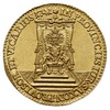 dukat wikariacki 1741, Drezno, Aw: Król na koniu, Rw: Tron, złoto 3.46 g, Kahnt  637, bardzo ładni..
