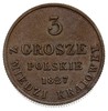 3 grosze polskie z miedzi krajowej 1827/FH, Wars