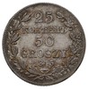 25 kopiejek = 50 groszy 1845, Warszawa, Plage 384, Bitkin 1521 (R1), patyna