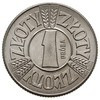 1 złoty 1958, Warszawa, Nominał 1 i trzy pary kłosów, próba niklowa, nakład 500 sztuk, Parchimowic..