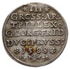 trojak 1588, Królewiec, Iger Pr.88.1.b( R3), Neumann 57, rzadki, patyna