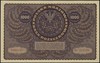 1.000 marek polskich 23.08.1919, seria I-AU, numeracja 313196, Lucow 404 (R1) - ilustrowany fragme..