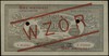 250.000 marek polskich 25.04.1923, seria Y, numeracja 012345 / 678900, po obu stronach ukośny czer..
