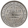 3 ruble 1828 СПБ, Petersburg, platyna 10.33 g, Bitkin 73 (R1), wybite stemplem lustrzanym, ale lek..