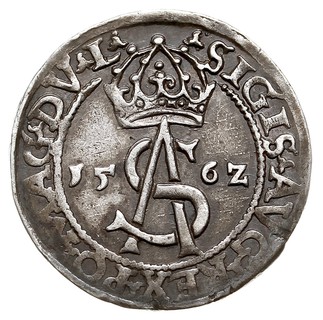 trojak 1562, Wilno, na awersie odmiana napisu ...MAG DV L, Iger V.62.2.c/b, Ivanauskas 9SA12-4, średnica 21.8 mm, patyna