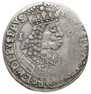 ort 1656, Lwów, T. 4, moneta wybita z charakterystycznymi wadami menniczymi, rzadka i ładnie zachowana