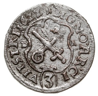 3 krajcary 1622, Strzegom, Aw: Orzeł, Rw: Klucz i miecz w tarczy po bokach litery D - A, F.u.S. 3627, E/M 558, rzadkie