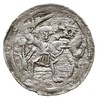 Denar, Aw: Książę na tronie, obok giermek, Rw: Rycerz walczący ze lwem, srebro 0.41 g, Str. 40, Su..