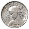 2 złote 1925, Filadelfia, Kobieta z kłosami, bez kropki po dacie, Parchimowicz 109e, moneta w pude..