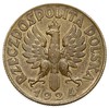 2 złote 1924, Warszawa, Kobieta z kłosami, bez znaku mennicy i bez napisu PRÓBA, mosiądz 8.43 g, P..