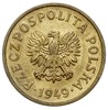 20 groszy 1949, Warszawa, na rewersie wklęsły napis PRÓBA, mosiądz 3.06 g, Parchimowicz P-207b, wy..