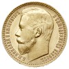 15 rubli 1897 (АГ), Petersburg, złoto 12.90 g, Bitkin 2, Kazakov 63, wybite głębokim stemplem, pię..