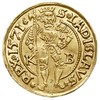 dukat (goldgulden) 1571 / KB, Krzemnica, złoto 3.48 g, Huszar 973, Fr. 57, lekko gięty, rzadki i ł..
