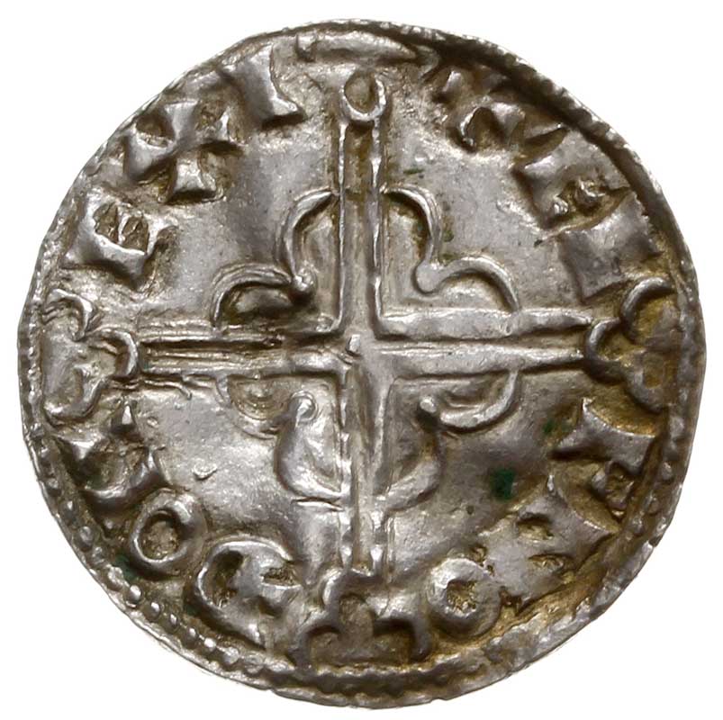 denar, typ quatrefoil, mennica Exeter, mincerz Elfnod, +EL-FNO-DO N-EXI, srebro 1.44 g, Seaby 1157, North 781