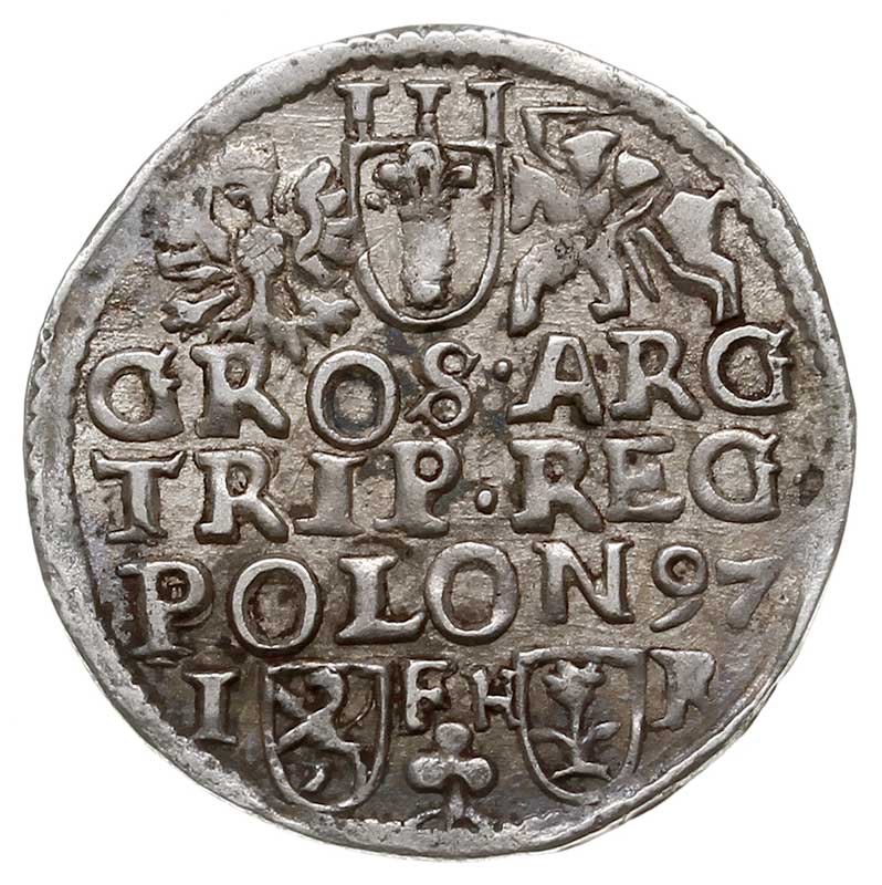 trojak 1597, Poznań, Iger P.97.2.k, delikatna patyna