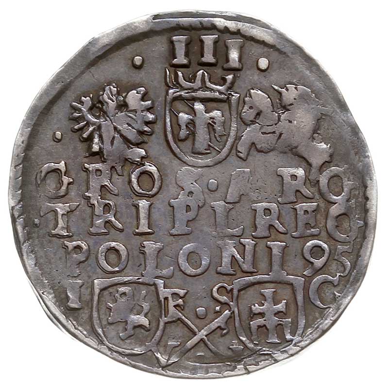 trojak 1595, Bydgoszcz, Iger B.95.5.b, patyna