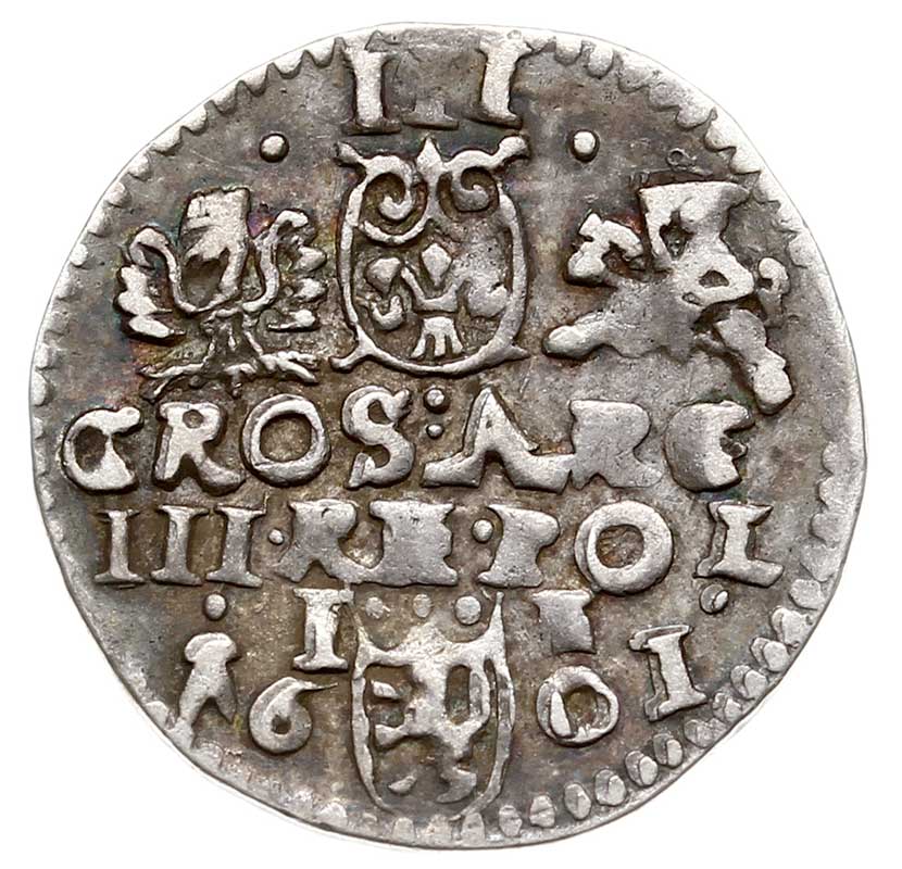trojak 1601, Lublin, Iger L.01.1.c (ale na awersie napis SIG III - D G REX P M D L), patyna