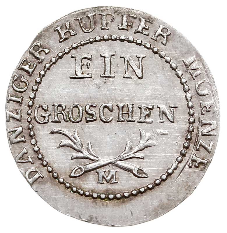 1 grosz 1812, Gdańsk, srebro 1.89, Plage 50, rza