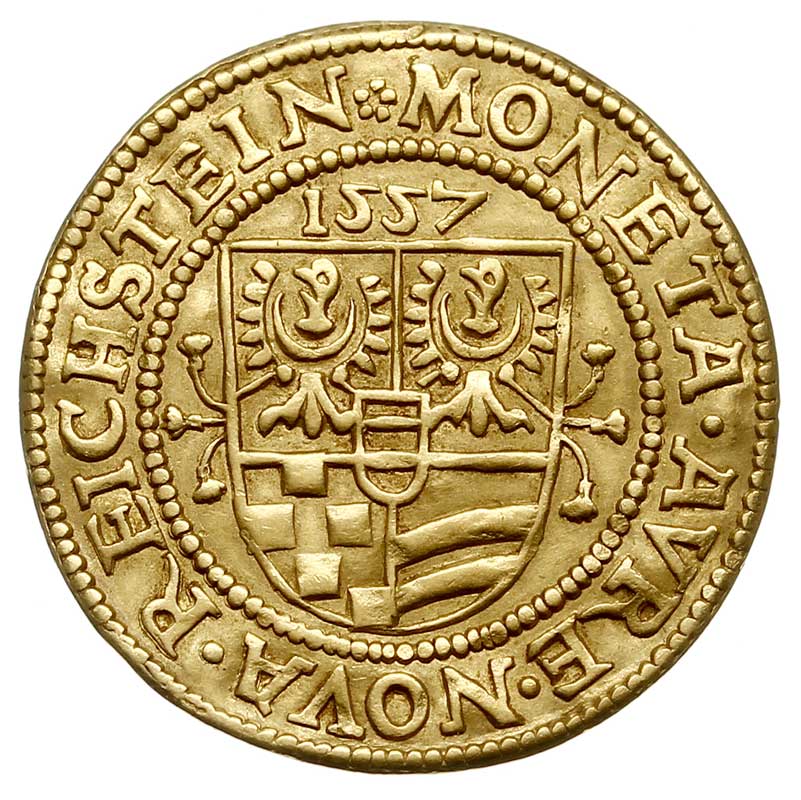 Jan Oleśnicki 1553-1565, dukat 1557, Złoty Stok,