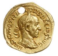 Trajan Decjusz 249-251, aureus 249-251, Rzym, Aw: Popiersie cesarza w prawo, IMP C M Q TRAIANVS DE..