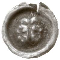 brakteat ok. 1267/8-1277/8, Para arkad z parą krzyży kawalerskich, pomiędzy nimi kolumna na kotwic..