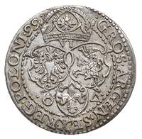 szóstak 1599, Malbork, rzadsza odmiana z dużą głową króla, ładny, delikatna patyna
