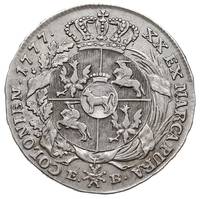 półtalar 1777, Warszawa, srebro 13.94 g., Plage 363 (R8), bardzo rzadka odmiana ze wstążką we włos..