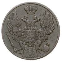 3 grosze polskie 1837, Warszawa, Iger KK.37.1.a (R1), Bitkin 1199, patyna
