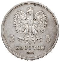 5 złotych 1930, Warszawa, Sztandar - 100. rocznica Powstania Listopadowego, wybite głębokim stempl..