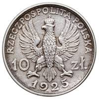 10 złotych 1925, Warszawa, głowa kobiety i mężczyzny w lewo, srebro 4.17 g, Parchimowicz P.150b, n..