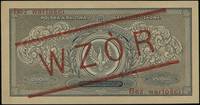 250.000 marek polskich 25.04.1923, po obu stronach ukośny czerwony nadruk WZÓR i dwukrotnie poziom..