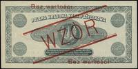 100.000 marek polskich 30.08.1923, po obu stronach ukośny czerwony nadruk WZÓR i dwukrotnie poziom..