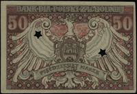 Bank dla Polski Zachodniej, 50 marek ważne do 31.12.1919, skasowane - dwie perforowane gwiazdki, L..