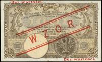 1.000 złotych 28.02.1919, po obu stronach ukośny czerwony niski nadruk WZÓR i dwukrotnie poziomo B..