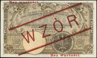 1.000 złotych 28.02.1919, po obu stronach ukośny czerwony wysoki nadruk WZÓR i dwukrotnie poziomo ..