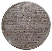 medal upamiętniający bitwę pod Wiedniem w 1683 r., Aw: Wiedeń oblegany przez Turków, powyżej dwugł..