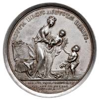 August III, medal autorstwa Fr. G. Du But’a z okazji urodzin syna Fryderyka Christiana w 1750 r., ..