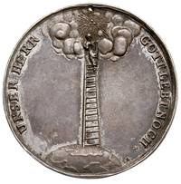 Norymberga - medal religijny sygnowany IK (J Kittel) 1 poł. XVII wieku, Aw: Św. Jakub wspinający s..