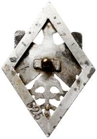 Odznaka Pamiątkowa Ochotniczej Armii J. Hallera 1921 we Francji, biały metal 52.4 x 37.2 mm, na st..