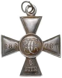 Krzyż św. Jerzego, 4. stopień, srebro 9.95 g, 34 x 34 mm, na stronie odwrotnej numer 686-707, Diak..