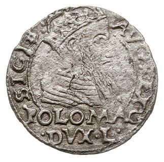 grosz na stopę polską 1566, Tykocin, odmiana z nieco mniejszym herbem Jastrzębiec, Ivanauskas 5SA10-5, T. 12, bardzo rzadki