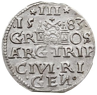 trojak 1583, Ryga, Iger R.83.1.e (R1), Gerbaszew