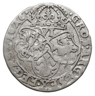 szóstak 1626, Kraków, awers z błędem w napisie - M D G, rzadki