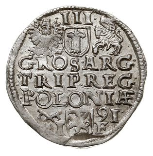 trojak 1591, Poznań, nienotowany w katalogu Igera typ z popiersiem jak P.91.4, ale tytulaturą SIG III ..., piękny i rzadki