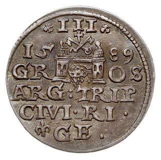 trojak 1589, Ryga, Iger R.89.3.a (R), Gerbaszews