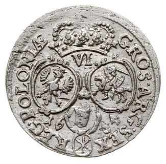 szóstak 1684, Bydgoszcz, pod popiersiem króla w zbroi litery S P (inicjały mincerza Samuela von Phachtera), H-Cz. 5290 (R5), moneta wybita nieco uszkodzonym stemplem, rzadki i bardzo ładnie zachowany